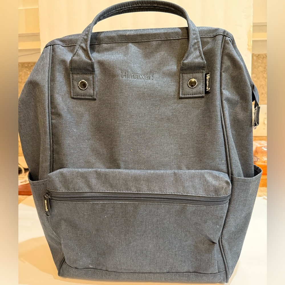 Himawari Backpack Bag Water Resistant Canvas 17x11x7 Side Front & Inside Pockets